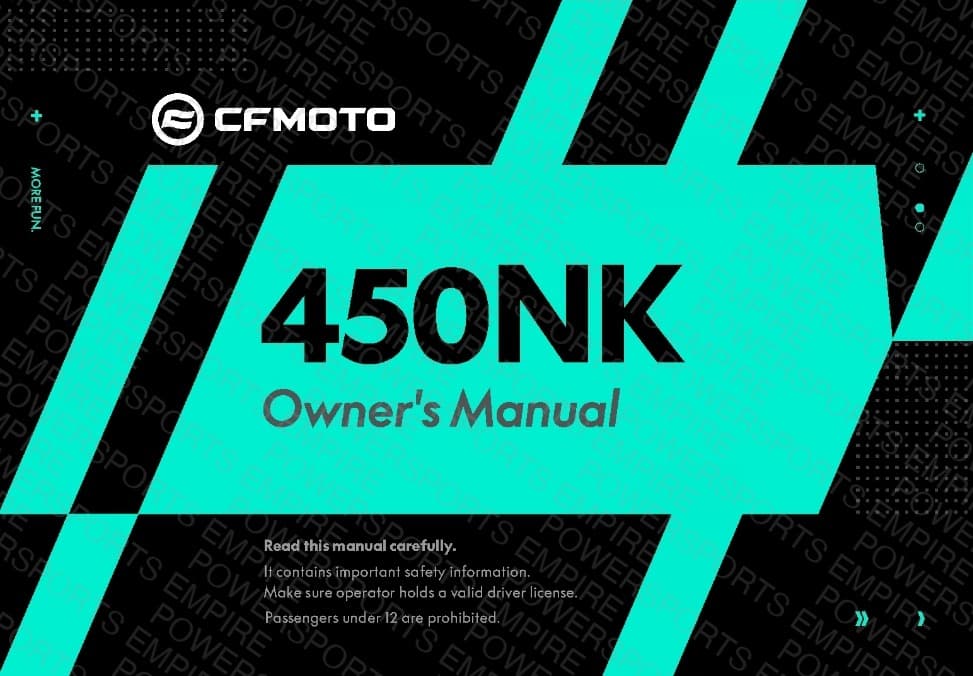 F38 — OWNERS MANUAL