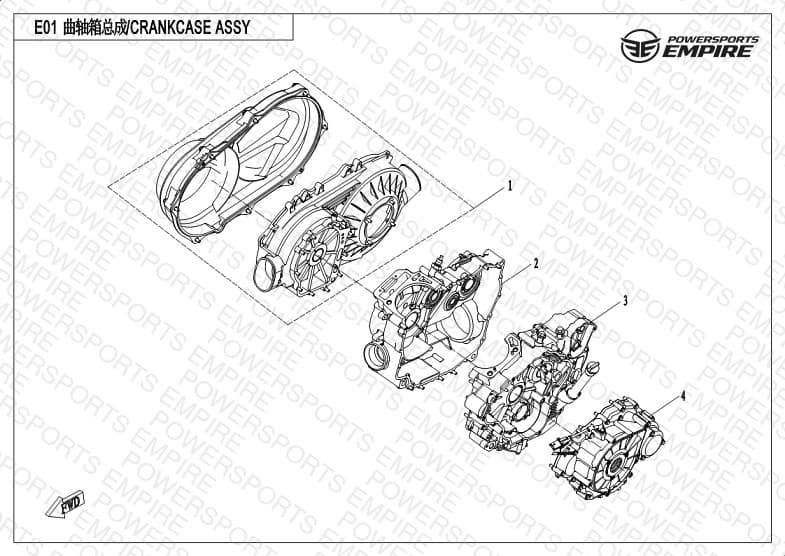 E01 — CRANKCASE ASSY.