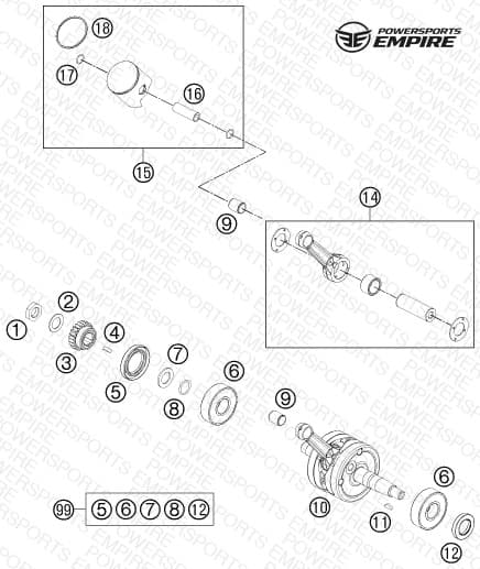 CRANKSHAFT, PISTON