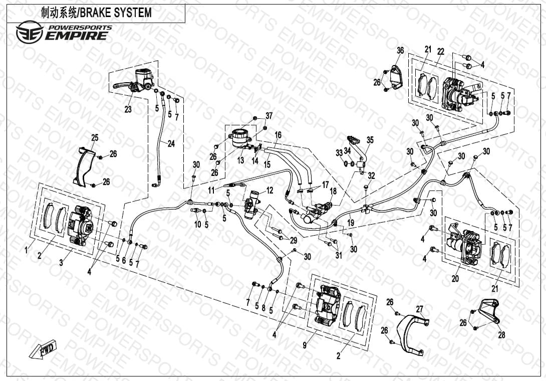 F08-C — BRAKE SYSTEM(RH PARKING)
