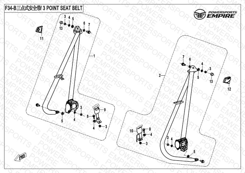 F34-B — 3-POINT SEAT BELT(SUMITOMO)
