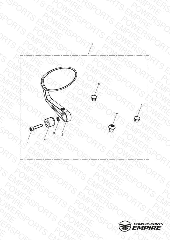 Bar End Mirror Kit, Clear Anodised