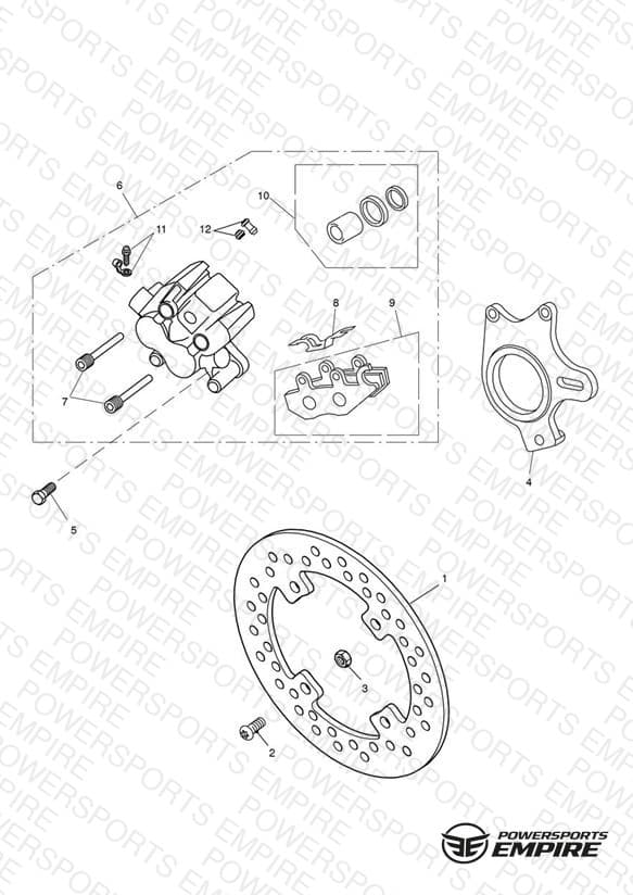 Rear Brake Caliper & Disc