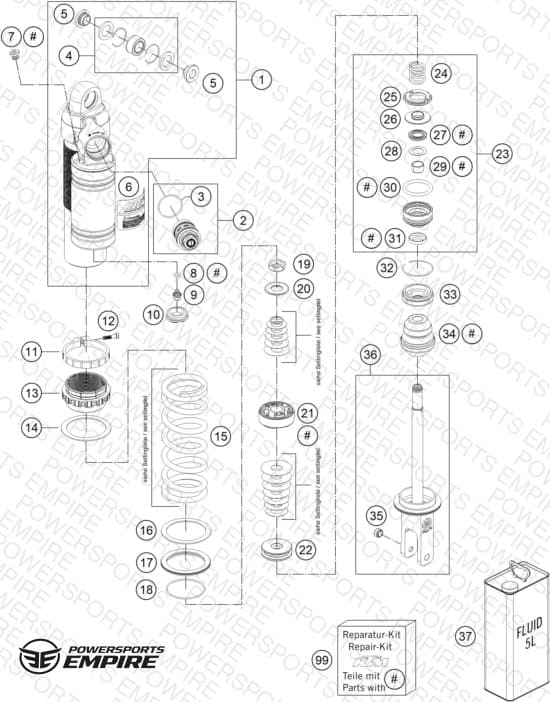 SHOCK ABSORBER DISASSEMBLED