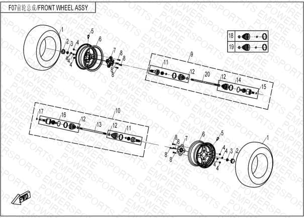 F07 — FRONT WHEEL ASSY