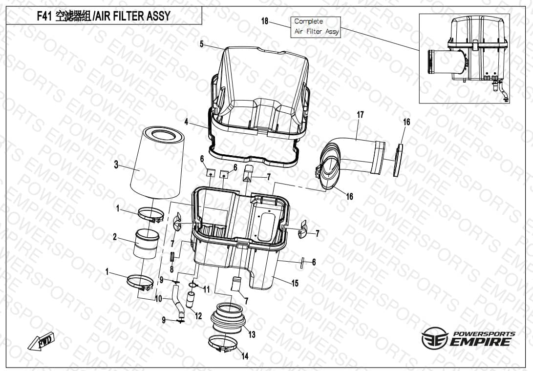 F41 — AIR FILTER ASSY.