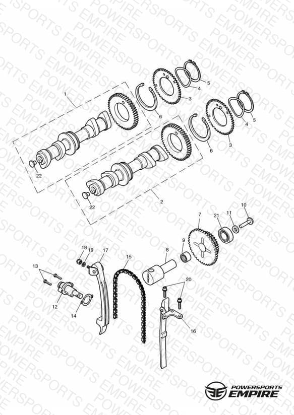 Camshaft and Drive ENG NO 186917 »