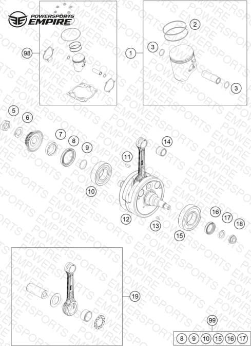 CRANKSHAFT, PISTON