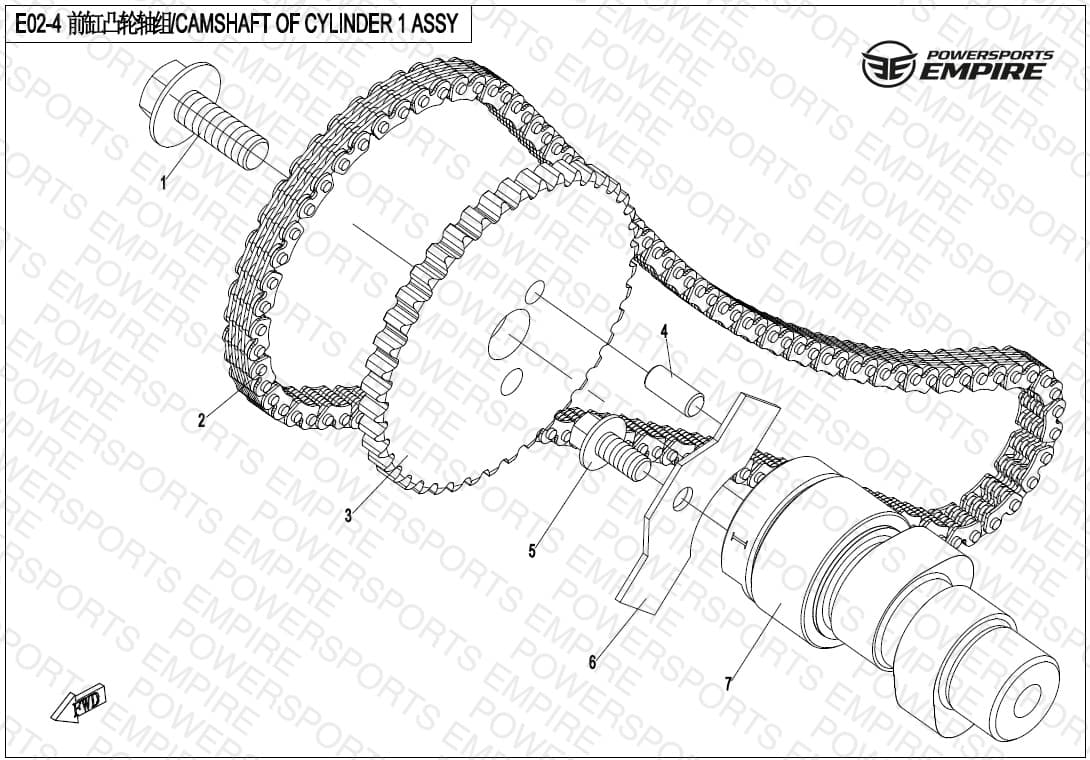 E02-4 — CAMSHAFT OF CYLINDER 1 ASSY.
