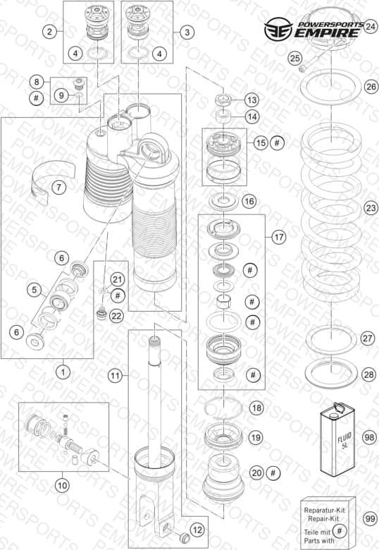 SHOCK ABSORBER DISASSEMBLED
