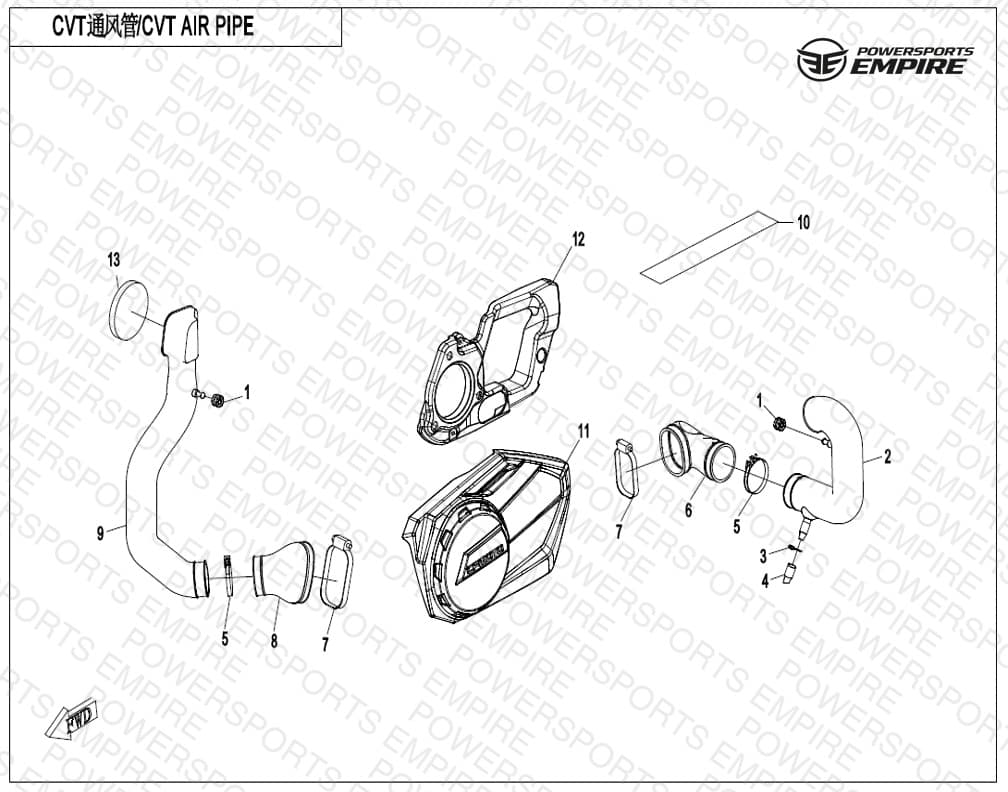 F00-2-V2 — CVT AIR PIPE
