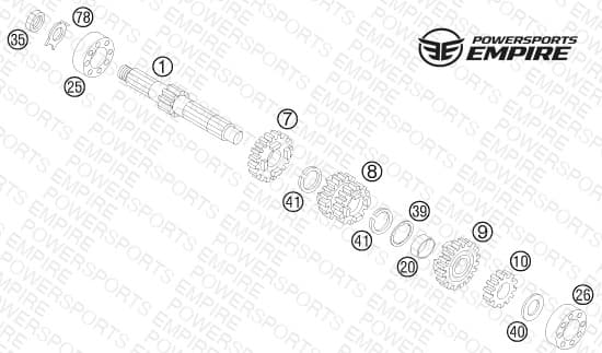 TRANSMISSION I - MAIN SHAFT
