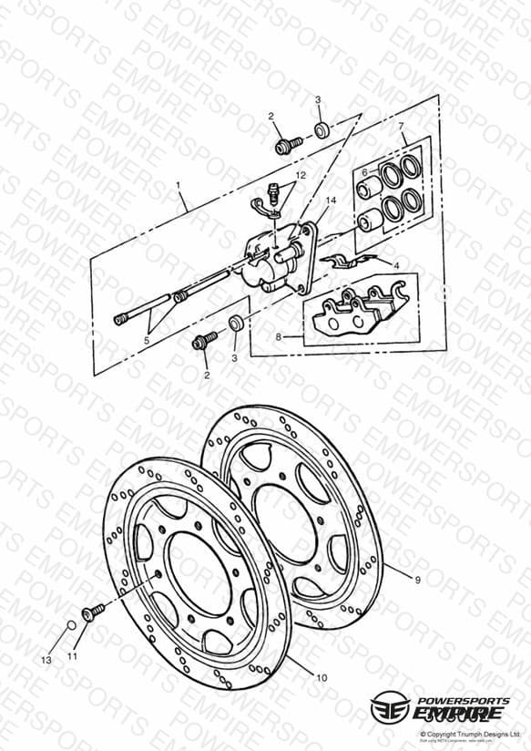 Front Brake Caliper & Disc Sprint » 9082