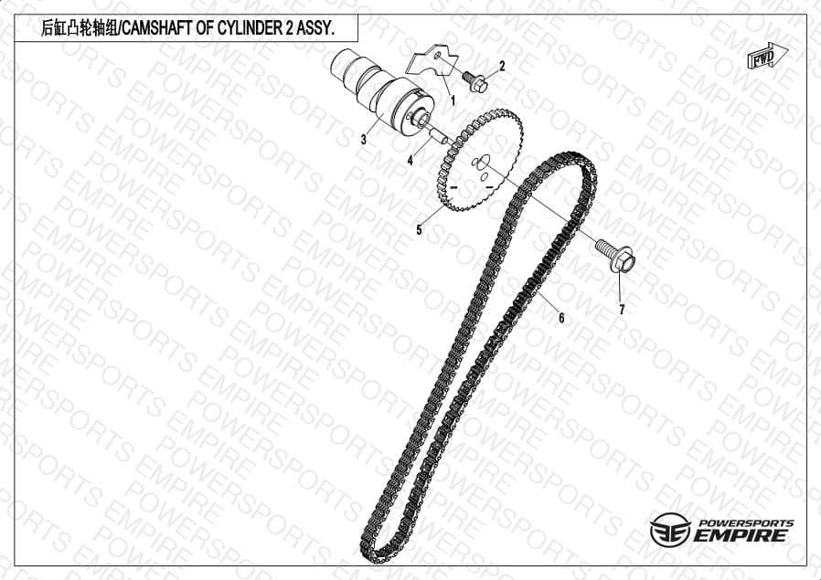 E02-7 — CAMSHAFT OF CYLINDER 2 ASSY.