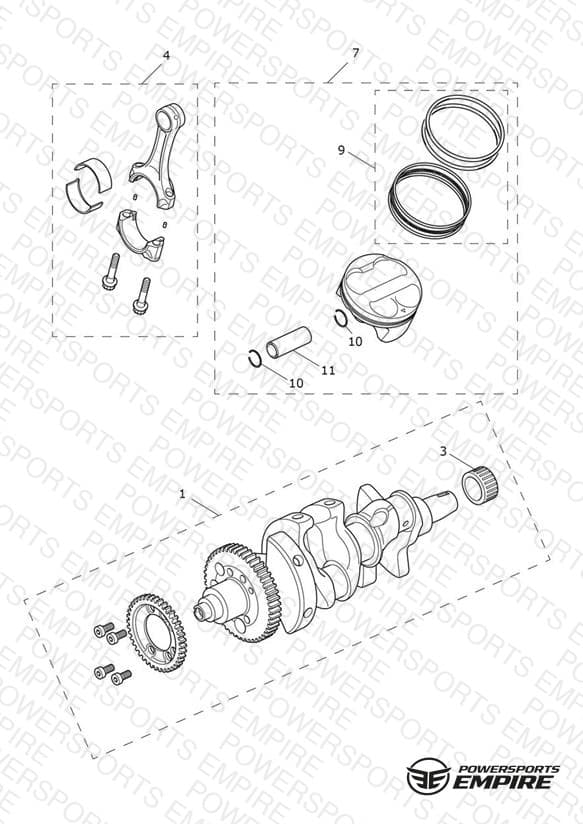 Crankshaft, Conrods and Pistons