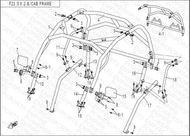 F23 — CAB FRAME(ROPS)