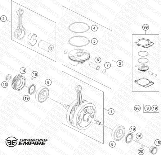 CRANKSHAFT, PISTON