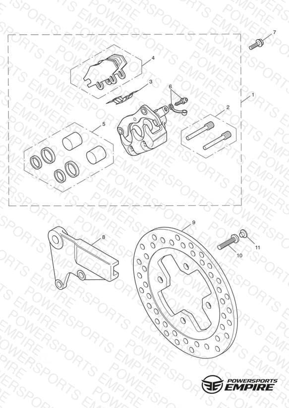 Rear Brake Caliper & Disc