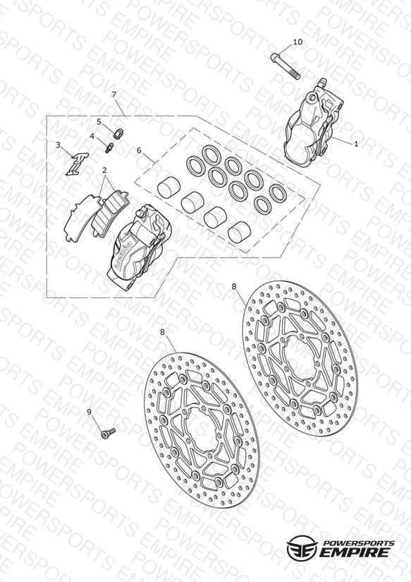 Front Brake Caliper & Disc