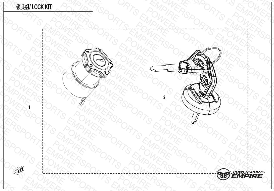 F01 — LOCK KIT(WITHOUT GEARSHIFT LOCK)