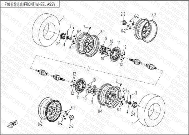 F12 — FRONT WHEEL ASSY