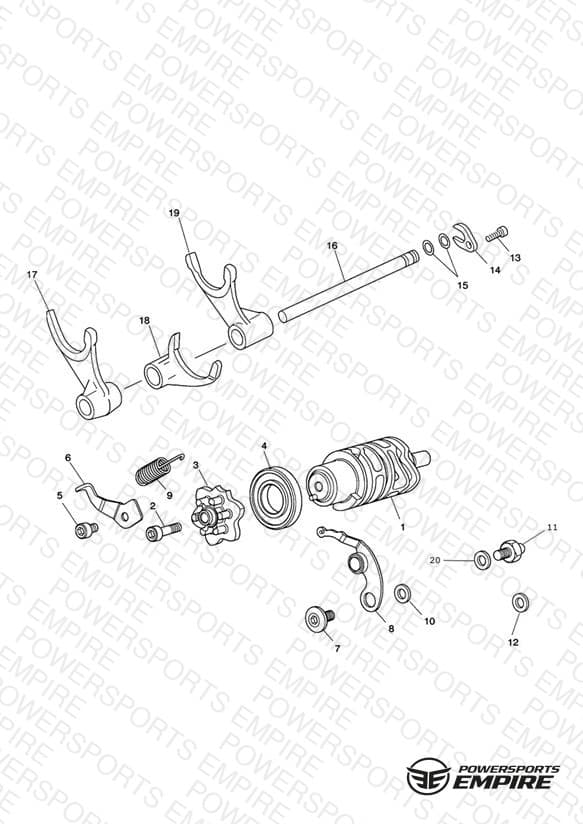 Gear Selector Drum - Eng No 340170 > Eng No 563846