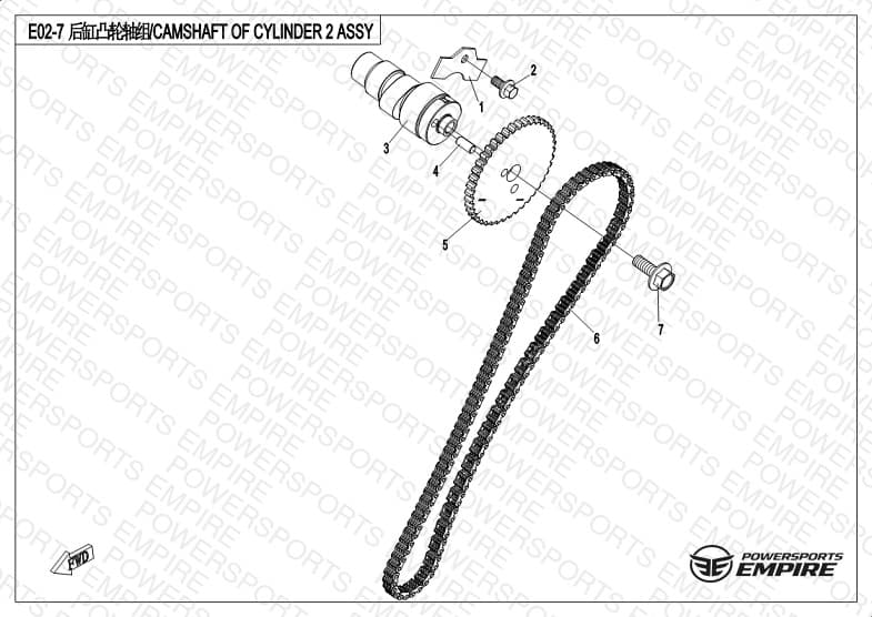 E02-7 — CAMSHAFT OF CYLINDER 2 ASSY.