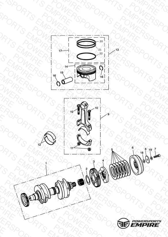 Crankshaft, Connecting Rods & Pistons