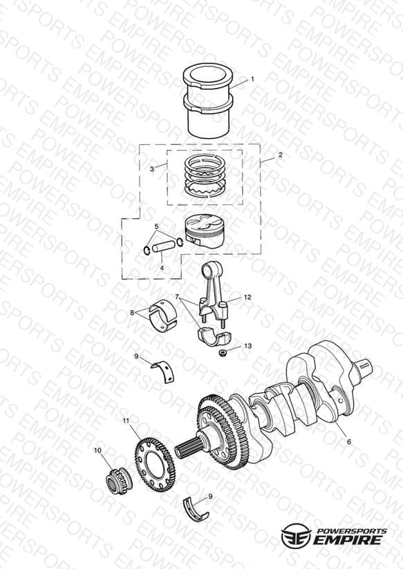 Crankshaft, Connecting Rods, Pistons & Liners