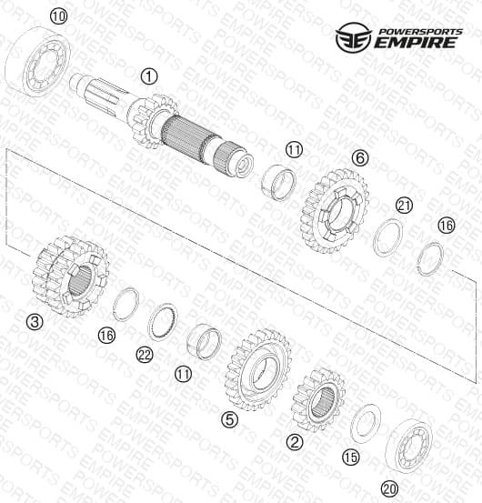 TRANSMISSION I - MAIN SHAFT