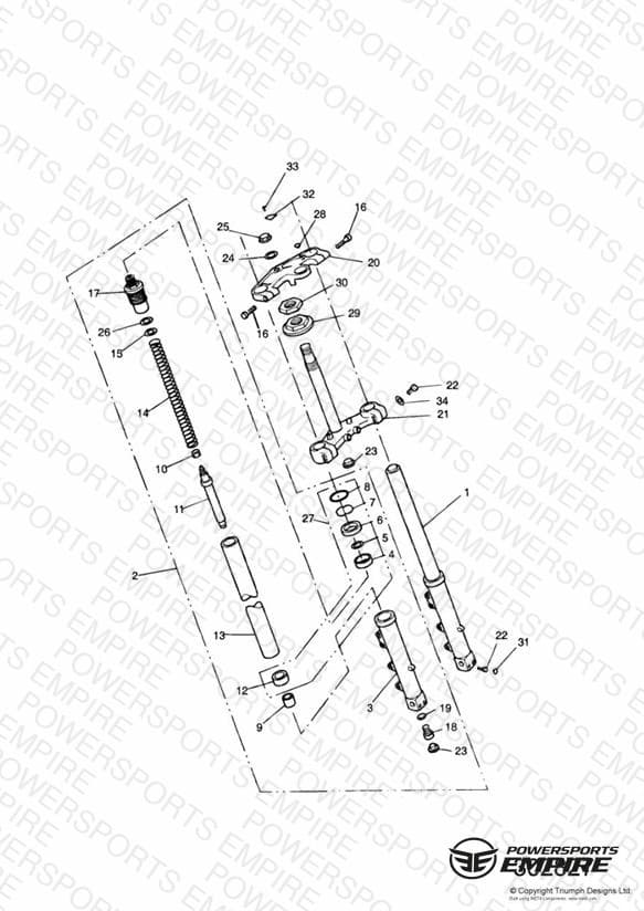 Front Forks and Yokes 900cc Model