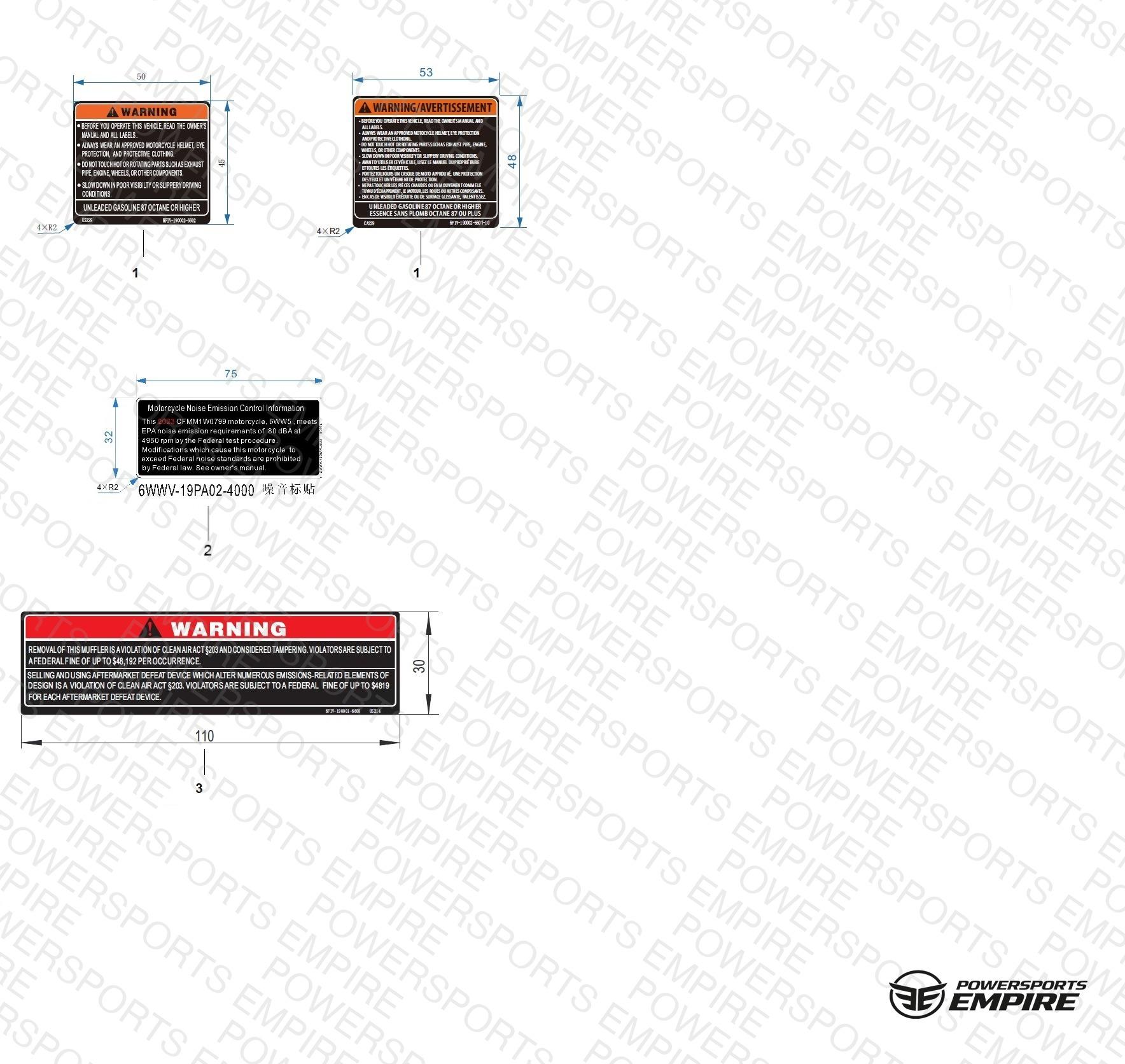 F19-2 — WARNING LABEL