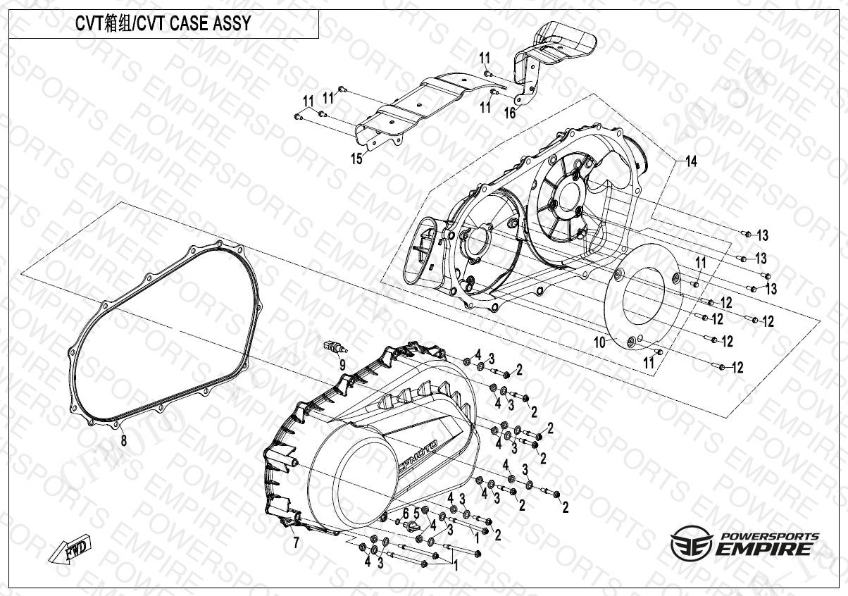 E01-3 — CVT CASE ASSY