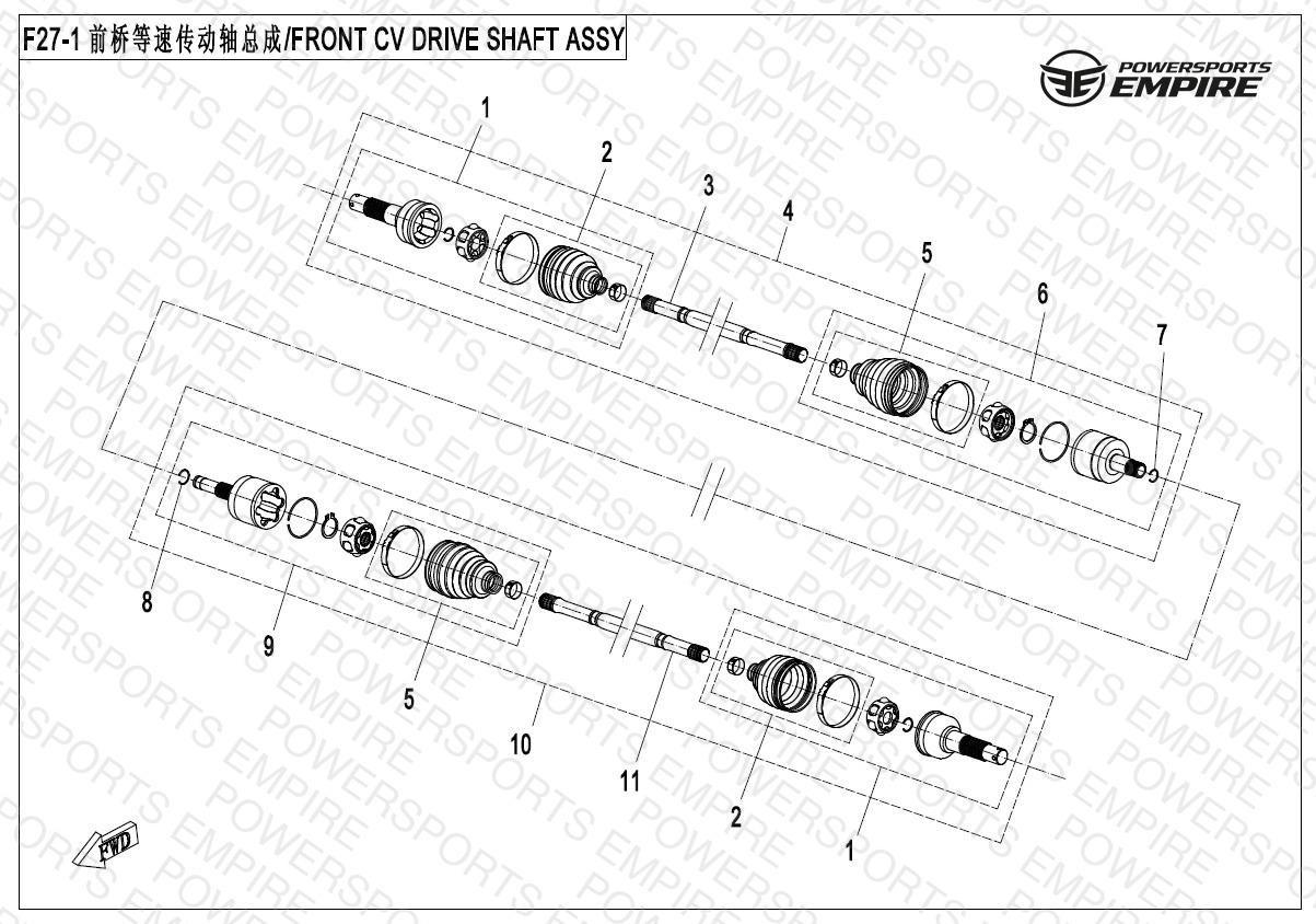 F27-A — FRONT CV DRIVE SHAFT ASSY(SPS)