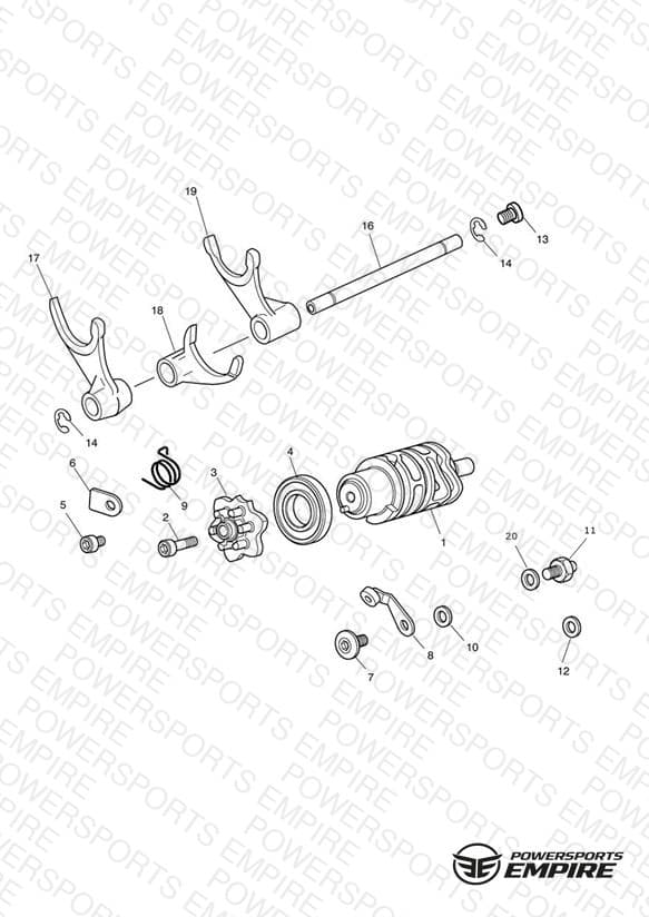 Gear Selector Drum Eng No 563847 >
