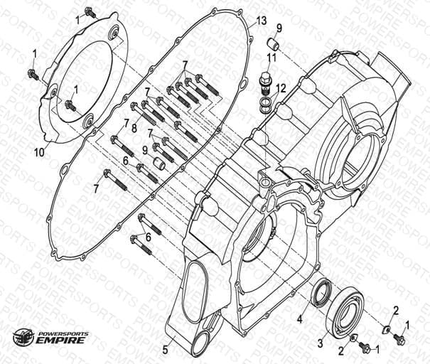 E04 — CVT CASE ASSY