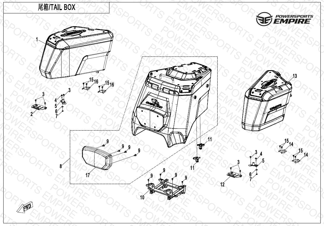 F80-5-B-V2 — TAIL BOX (OVERLAND, 3 BOX)