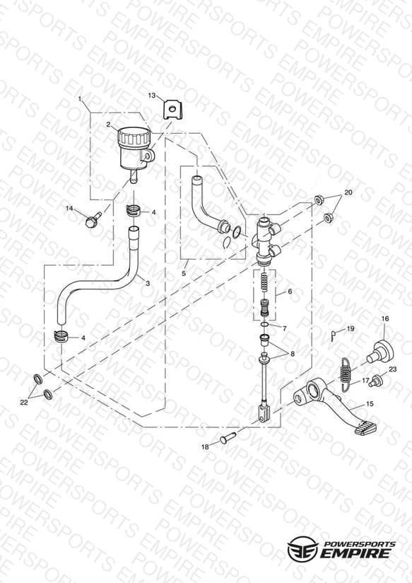 Rear Brake Master Cylinder, Reservoir & Pedal