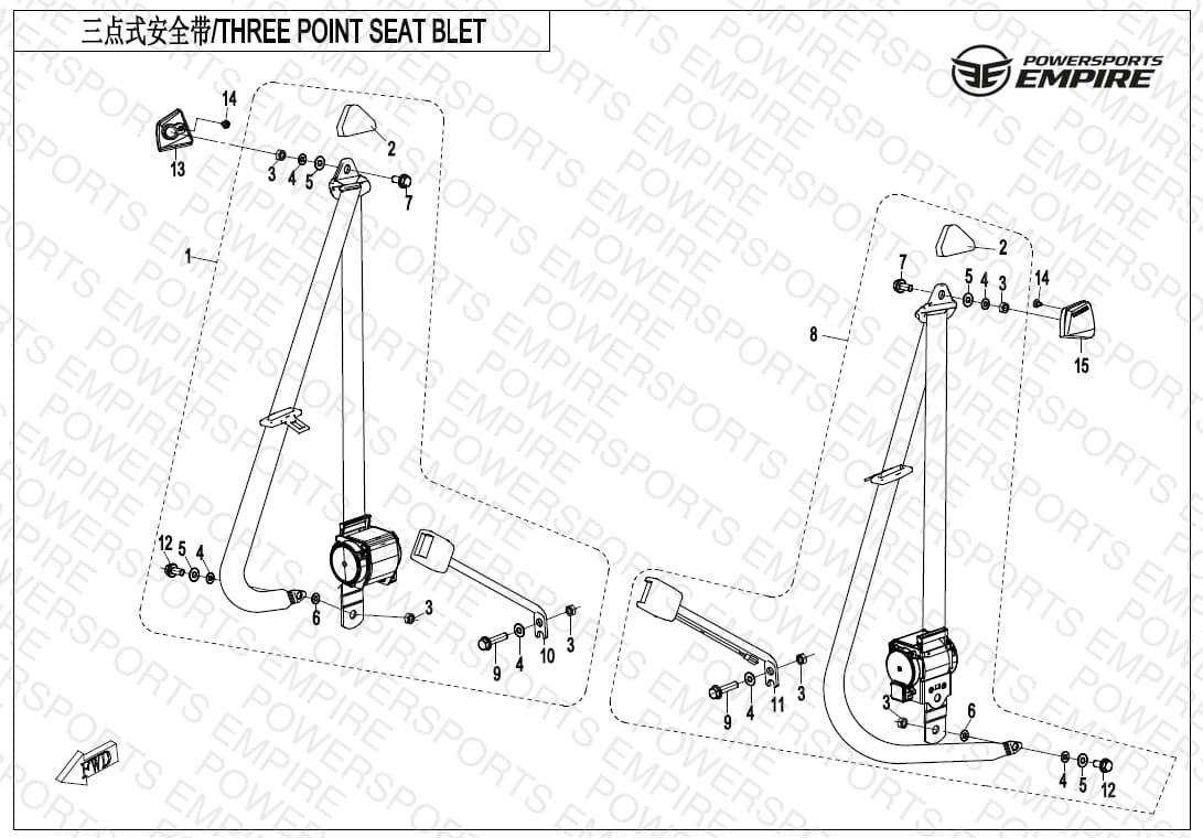 F34-A-V2 — THREE POINT SEAT BELT