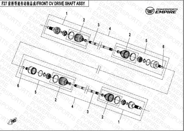 F27-2 — FRONT CV DRIVE SHAFT ASSY(ODM)