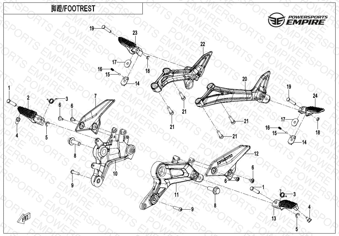 F14 — FOOTREST