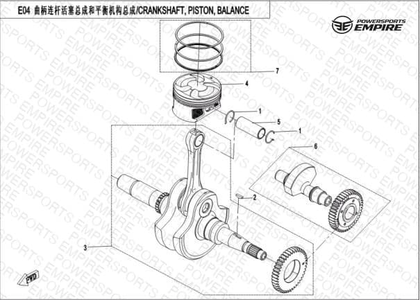 E04 — CRANKSHAFT,PISTON,BALANCER