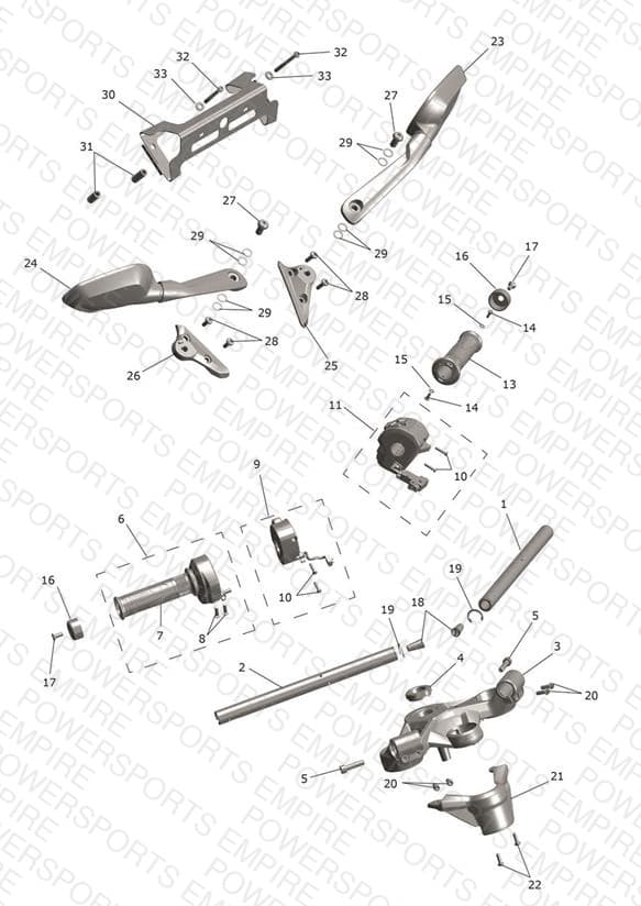 Handlebars, Top Yoke & Mirrors