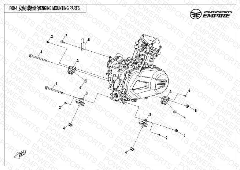 F00-1 — ENGINE MOUNTING PARTS