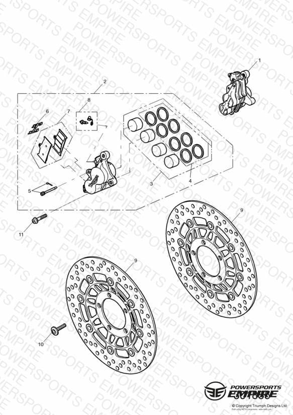 Front Brake Caliper and Disc
