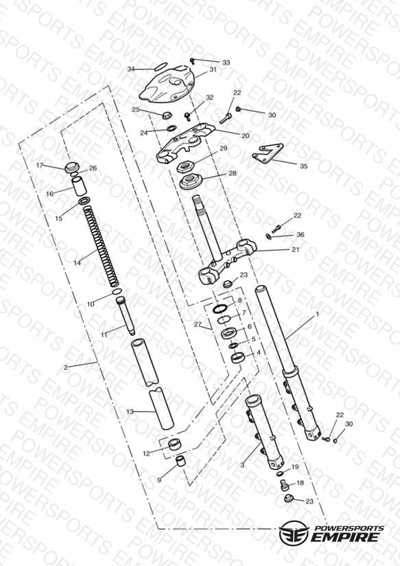 Front Forks and Yokes 95083» Except VINS 96152» 98479