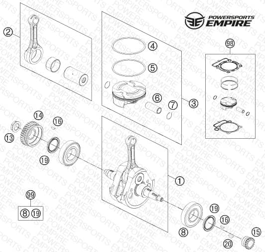 CRANKSHAFT, PISTON