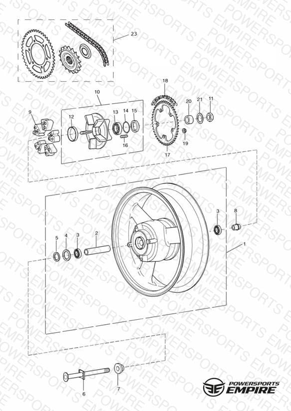 Rear Wheel/Final Drive Double sided swingarm » 161317