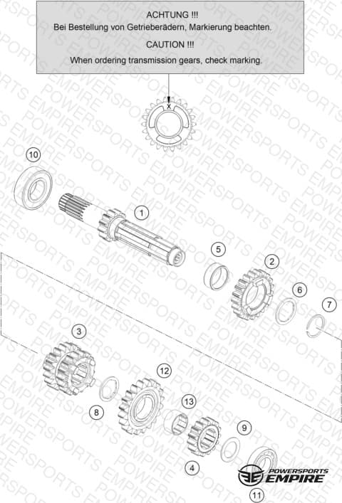 TRANSMISSION I - MAIN SHAFT