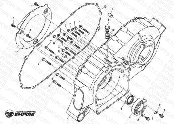 E04 — CVT CASE ASSY